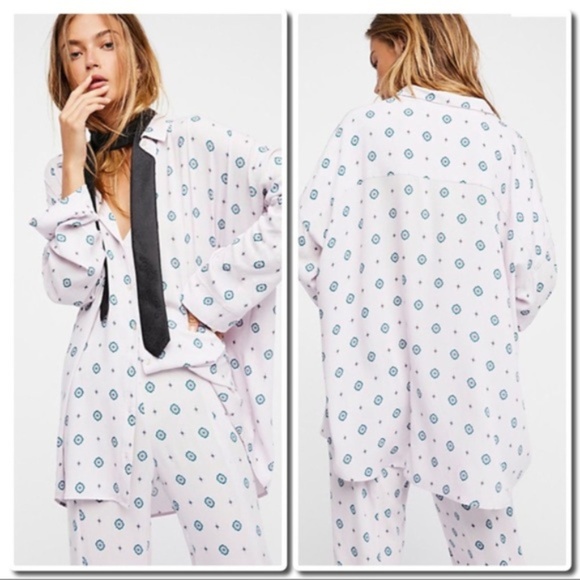 Free People Other - NWT Purple Free People Pajama Sleep Set Top Bottom